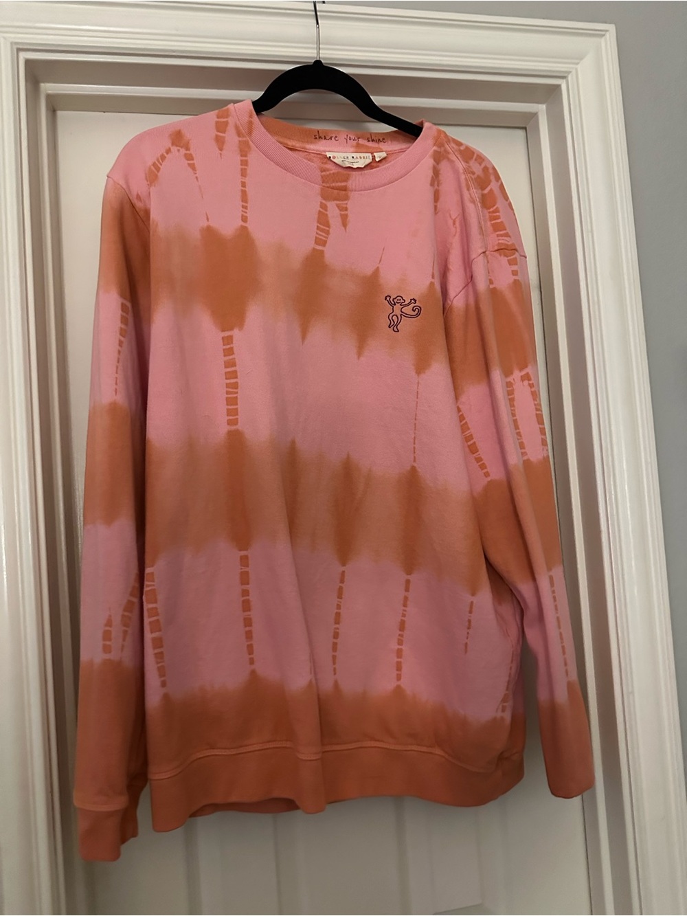 Tie-Dye Pink & Orange Crewneck Sweater